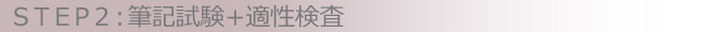 STEP2:筆記試験+適性検査